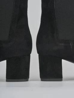 Stivaletti tacco 6cm camoscio Donna Stivaletti Tacco Alto