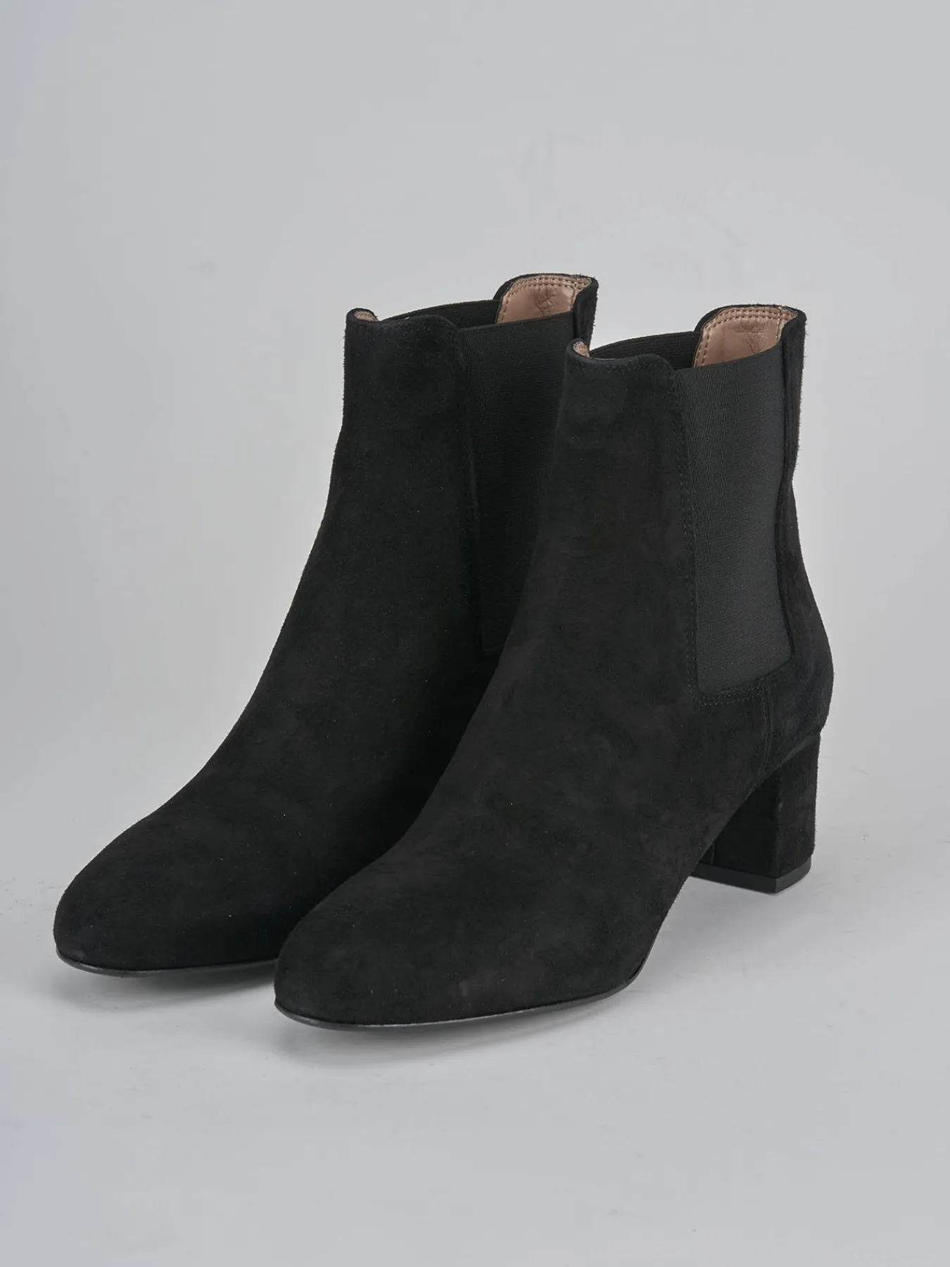 Stivaletti tacco 6cm camoscio Donna Stivaletti Tacco Alto