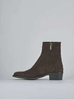 Online Stivaletti tacco 3cm camoscio testa Donna Stivaletti Tacco Basso