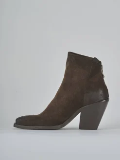 Clearance Stivaletti tacco 8cm camoscio testa Donna Stivaletti Tacco Alto