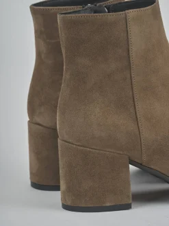 Sale Stivaletti tacco 5cm camoscio Donna Stivaletti Tacco Alto