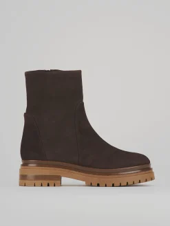 Stivaletti tacco 3cm camoscio testa Donna Stivaletti Tacco Basso