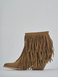 Outlet Stivaletti tacco 7cm camoscio Donna Stivaletti Tacco Alto