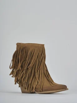 Outlet Stivaletti tacco 7cm camoscio Donna Stivaletti Tacco Alto