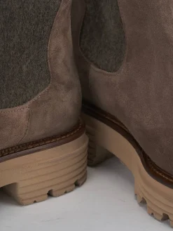 Best Stivaletti tacco 2cm camoscio Donna Stivaletti Tacco Basso