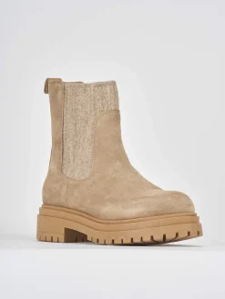 Clearance Stivaletti tacco 3cm camoscio Donna Stivaletti Tacco Basso