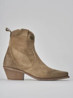 New Stivaletti tacco 6cm camoscio Donna Stivaletti Tacco Alto