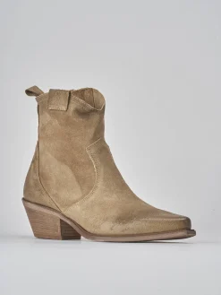 New Stivaletti tacco 6cm camoscio Donna Stivaletti Tacco Alto