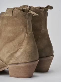 New Stivaletti tacco 6cm camoscio Donna Stivaletti Tacco Alto