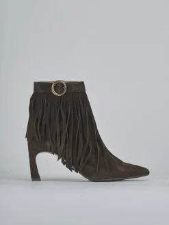 New Stivaletti tacco 7cm camoscio testa Donna Stivaletti Tacco Alto