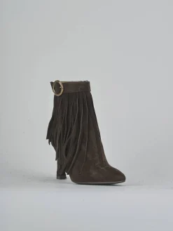 New Stivaletti tacco 7cm camoscio testa Donna Stivaletti Tacco Alto