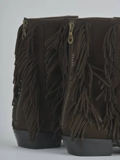 New Stivaletti tacco 3cm camoscio testa Donna Stivaletti Tacco Basso