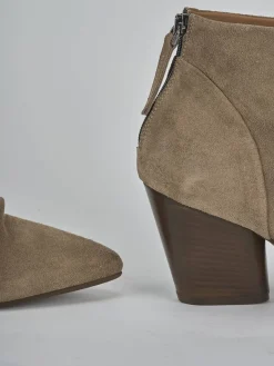 Hot Stivaletti tacco 7cm camoscio Donna Stivaletti Tacco Alto