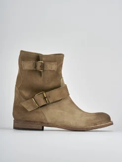 Outlet Stivaletti tacco 1cm camoscio Donna Stivaletti Tacco Basso