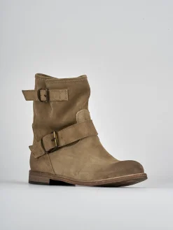 Outlet Stivaletti tacco 1cm camoscio Donna Stivaletti Tacco Basso