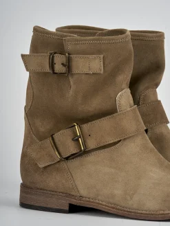 Outlet Stivaletti tacco 1cm camoscio Donna Stivaletti Tacco Basso