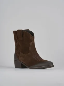 Hot Stivaletti tacco 3cm camoscio testa Donna Stivaletti Tacco Basso