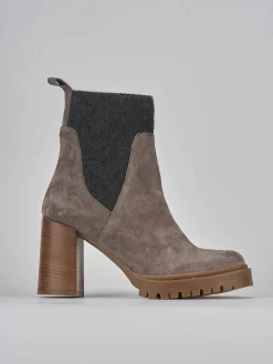 New Stivaletti tacco 9cm camoscio Donna Stivaletti Tacco Alto