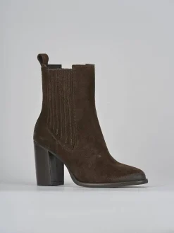 Hot Stivaletti tacco 8cm camoscio testa Donna Stivaletti Tacco Alto