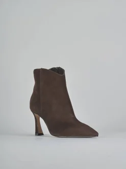 Outlet Stivaletti tacco 8cm camoscio testa Donna Stivaletti Tacco Alto