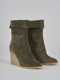 Hot Stivaletti tacco 8cm camoscio Donna Stivaletti Tacco Alto