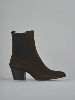 New Stivaletti tacco 7cm camoscio testa Donna Stivaletti Tacco Alto