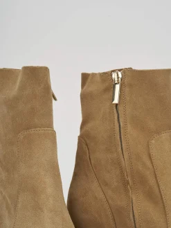 Sale Stivaletti tacco 7cm camoscio Donna Stivaletti Tacco Alto