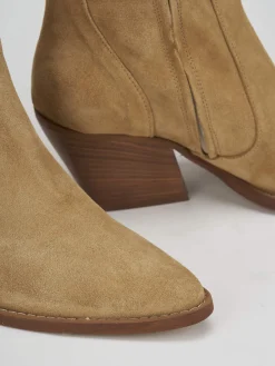 Sale Stivaletti tacco 7cm camoscio Donna Stivaletti Tacco Alto