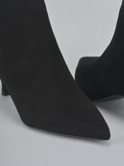 Outlet Stivaletti tacco 5cm camoscio Donna Stivaletti Tacco Alto