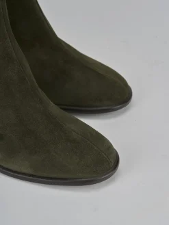 Clearance Stivaletti tacco 7cm camoscio Donna Stivaletti Tacco Alto