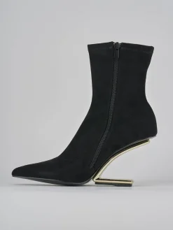 Hot Stivaletti tacco 7cm camoscio Donna Stivaletti Tacco Alto