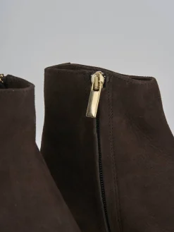 Hot Stivaletti tacco 6cm camoscio testa Donna Stivaletti Tacco Alto