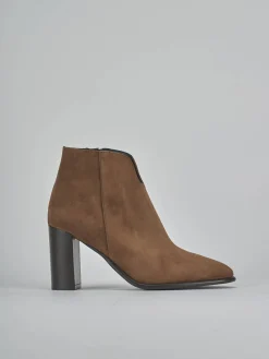 Sale Stivaletti tacco 9cm camoscio testa Donna Stivaletti Tacco Alto