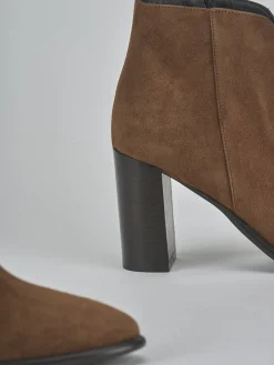 Sale Stivaletti tacco 9cm camoscio testa Donna Stivaletti Tacco Alto