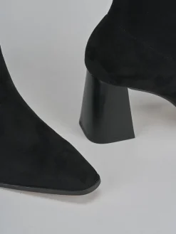 Discount Stivaletti tacco 7cm camoscio Donna Stivaletti Tacco Alto