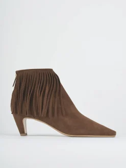 Outlet Stivaletti tacco 5cm camoscio Donna Stivaletti Tacco Alto