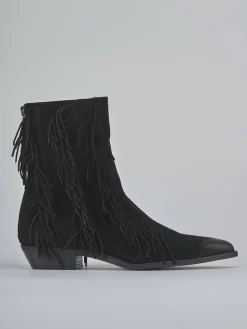 Clearance Stivaletti tacco 3cm camoscio Donna Stivaletti Tacco Basso