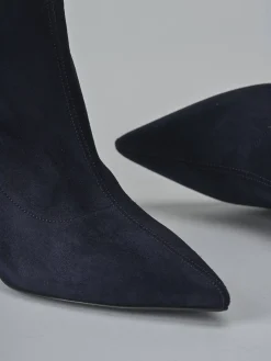 Stivaletti tacco 7cm camoscio Donna Stivaletti Tacco Alto