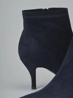 Stivaletti tacco 7cm camoscio Donna Stivaletti Tacco Alto