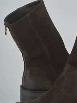 Online Stivaletti tacco 3cm camoscio testa Donna Stivaletti Tacco Basso