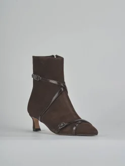 Stivaletti tacco 5cm camoscio testa Donna Stivaletti Tacco Alto