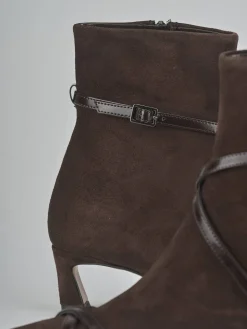 Stivaletti tacco 5cm camoscio testa Donna Stivaletti Tacco Alto