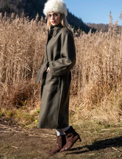 Stivaletti tacco 5cm camoscio testa Donna Stivaletti Tacco Alto