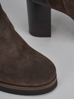 Hot Stivaletti tacco 10cm camoscio testa Donna Stivaletti Tacco Alto