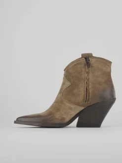 Clearance Stivaletti tacco 7cm camoscio Donna Stivaletti Tacco Alto