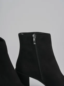 Stivaletti tacco 8cm camoscio Donna Stivaletti Tacco Alto