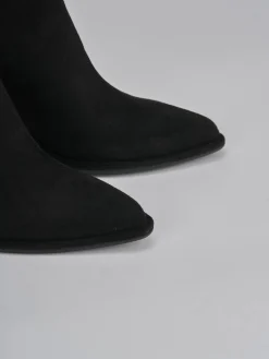 Stivaletti tacco 8cm camoscio Donna Stivaletti Tacco Alto