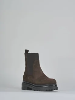 New Stivaletti tacco 2cm camoscio testa Donna Stivaletti Tacco Basso