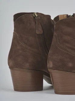 Online Stivaletti tacco 5cm camoscio testa Donna Stivaletti Tacco Alto