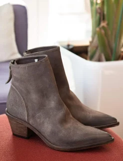 New Stivaletti tacco 5cm camoscio testa Donna Stivaletti Tacco Alto